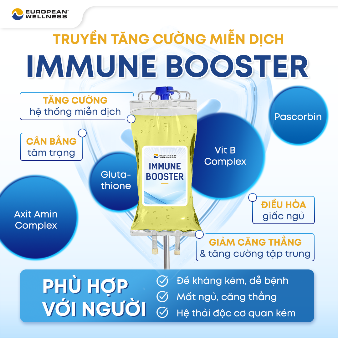 Công dụng của liệu pháp tăng cường miễn dịch Immune Booster